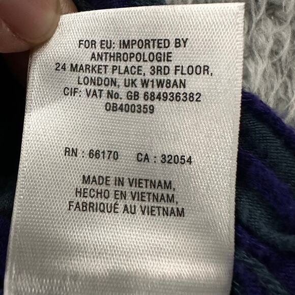 Anthropologie Deletta Small Tank Top Cowell Neck Green Blue Stretchy Casual - Picture 7 of 8